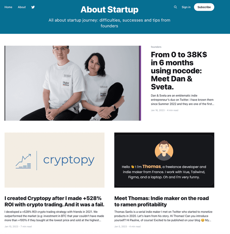 Blog About Startup Founders